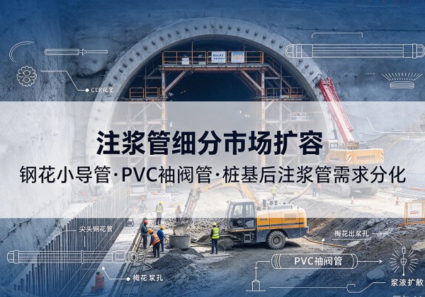 四会注浆管细分市场扩容，隧道钢花小导管、PVC 袖阀管、桩基后注浆管需求分化